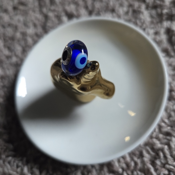 Pandora Blue Evil Eye Murano Charm - Picture 1 of 7